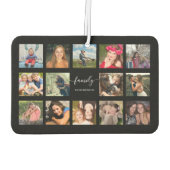 FotoCollage Schwarz Custom Autolufterfrischer (Rückseite)
