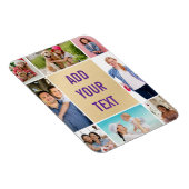 Fotocollage - schwarzer Hintergrund - weißer Text  Magnet (Rechte Seite)