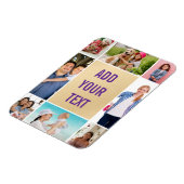 Fotocollage - schwarzer Hintergrund - weißer Text  Magnet (Linke Seite)