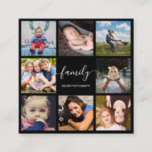 Fotocollage Script Beruflich Fotograf Quadratische Visitenkarte