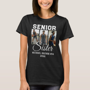 Fotocollage Senior-Schwester Basketball mit indivi T-Shirt