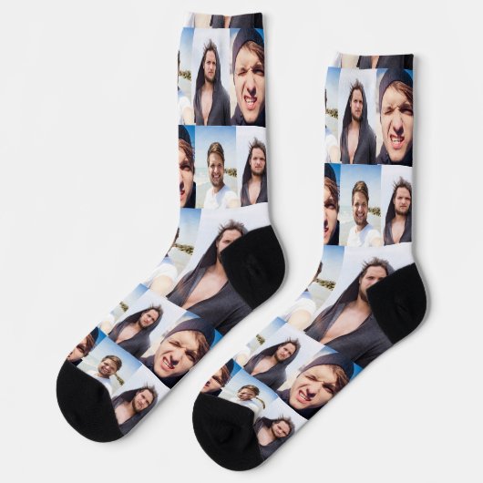 Fotocollage - setze dein Gesicht darauf Socken (Linkes Detail)