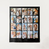 FotoCollage Sie sind die One 20 Picture Backdrop Wandteppich (Vorderseite)