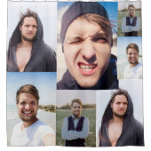 FotoCollage - Stellen Sie Ihr Gesicht auf Duschvorhang (Vorderseite)
