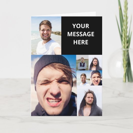 FotoCollage - Stellen Sie Ihr Gesicht auf Karte (Vorderseite)