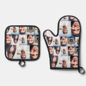 FotoCollage - Stellen Sie Ihr Gesicht auf Ofenhandschuh & Topflappen-Set (Vorderseite)