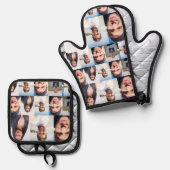 FotoCollage - Stellen Sie Ihr Gesicht auf Ofenhandschuh & Topflappen-Set (Vorderseite/Rückseite)