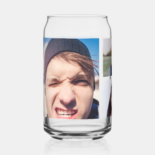 FotoCollage - Stellen Sie sich das Gesicht Dosenglas (Vorderseite)