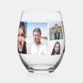 FotoCollage - Stellen Sie sich das Gesicht Weinglas Ohne Stiel (Vorderseite)