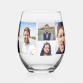 FotoCollage - Stellen Sie sich das Gesicht Weinglas Ohne Stiel (Rückseite)