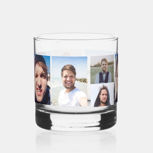 FotoCollage - Stellen Sie sich das Gesicht Whiskyglas (Vorderseite)