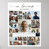 Fotocollage Trauerfeier Lebensfeier Willkommen Poster (Vorne)