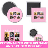 FotoCollage und Name der Mama Rosa Magnet