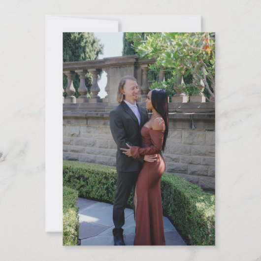 FotoCollage und überdimensionierte Ampersand-Verlo Einladung (Rückseite)