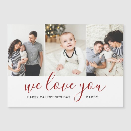 Fotocollage Valentinstag Magnetkarte (Vorderseite)