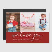 Fotocollage Valentinstag Magnetkarte (Vorne/Hinten)