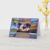 FotoCollage von Oahu, Hawaii Karte (Gelbe Blume)