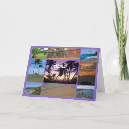 FotoCollage von Oahu, Hawaii Karte