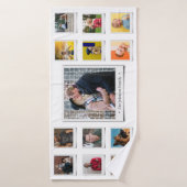 FotoCollage White Badehandtuch (Badehandtuch)