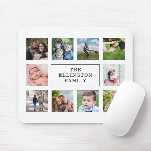 FotoCollage White Mousepad (Mit Mouse)