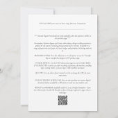 FotoCollage White Print oder Digital Wedding Invi Einladung (Rückseite)