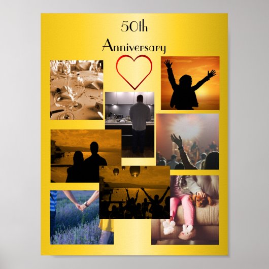 FotoCollage zum 50. Jahrestag Poster (Vorne)