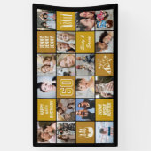 Fotocollage zum 60. Geburtstag Benutzerdefiniert S Banner (Vertikal)