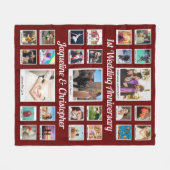 FotoCollage zum Hochzeitstag Fleecedecke (Vorderseite (Horizontal))