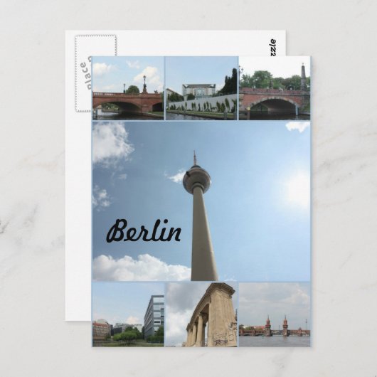 FotoCollage zur Berliner Architektur Postkarte (Vorne/Hinten)