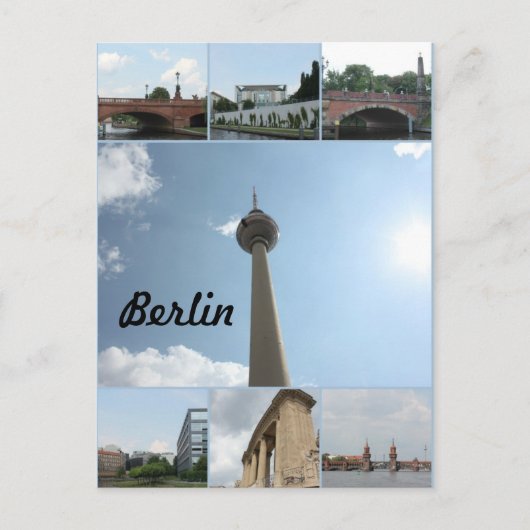 FotoCollage zur Berliner Architektur Postkarte (Vorderseite)