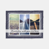 Fotocollagenschablonen-Gewohnheitsgeschenk des Fleecedecke (Vorderseite (Horizontal))