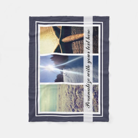 Fotocollagenschablonen-Gewohnheitsgeschenk des Fleecedecke (Vorderseite)