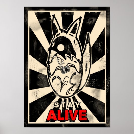 Fotocoyote BLEIBE lebendiges Poster (Vorne)