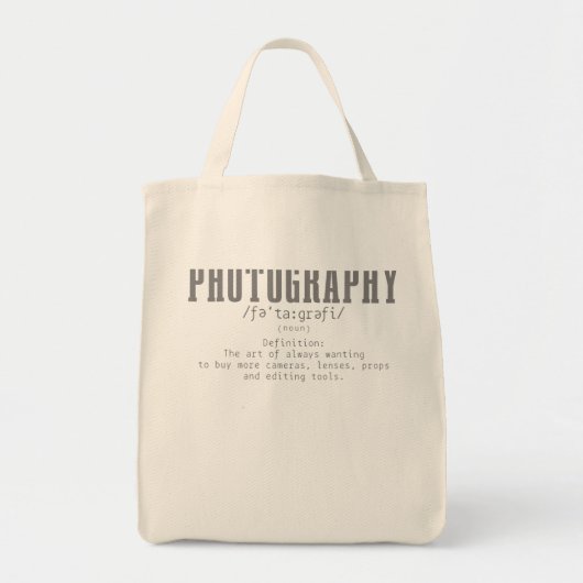 Fotodefinitionswörterbuch Kamera Funny Pho Tragetasche (Vorne)