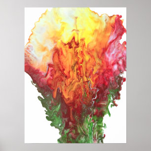 Fotodruck 18" x24", abstrakte Blume Poster