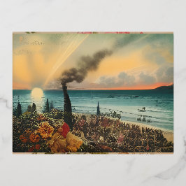 Fotodrucke Folie Einladungspostkarte