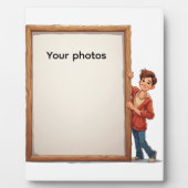 Fotoframe-Design mit Jungen - Heb deinen Moment Fotoplatte (Vorderseite)