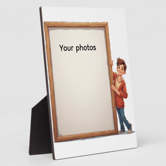 Fotoframe-Design mit Jungen - Heb deinen Moment Fotoplatte (Seite)