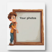 Fotoframe-Design mit Jungen - Heb deinen Moment Fotoplatte (Vorderseite)