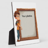 Fotoframe-Design mit Jungen - Heb deinen Moment Fotoplatte (Seite)