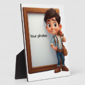 Fotoframe-Design mit Jungen - Heb deinen Moment Fotoplatte (Seite)