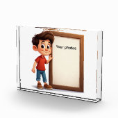 Fotoframe-Design mit Jungen - Heb deinen Moment ho Fotoblock (Rechts)