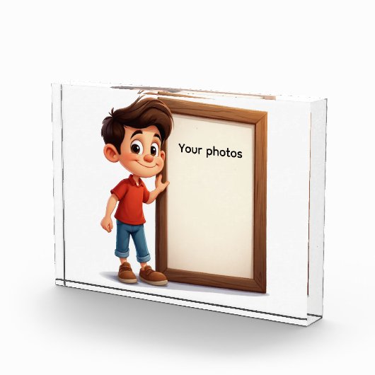 Fotoframe-Design mit Jungen - Heb deinen Moment ho Fotoblock (Rechts)