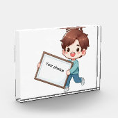 Fotoframe-Design mit Jungen - Heb deinen Moment ho Fotoblock (Links)