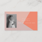 Fotogeschäft Drei-Tone-Blush-Colorblock Visitenkarte (Rückseite)