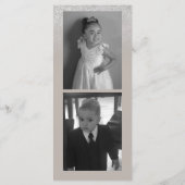 Fotogeschäft Silver Glitzer Your Logo Menu Menükarte (Rückseite)