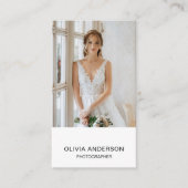 Fotograf 2 Fotos Benutzerdefinierte Icons QR Code  Visitenkarte (Vorderseite)