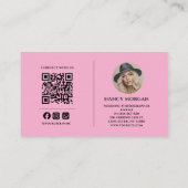 Fotograf  3-Foto-Raster-QR-Code-Fotografie  Visitenkarte (Rückseite)