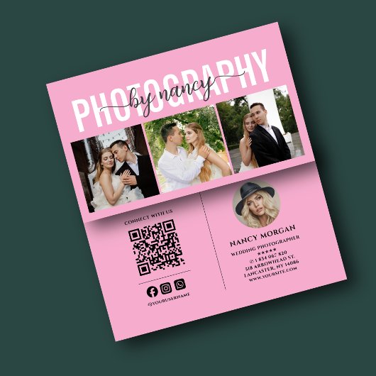 Fotograf  3-Foto-Raster-QR-Code-Fotografie  Visitenkarte