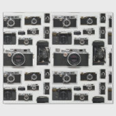 Fotograf Alte Vintage Kameras Umschlagpapier Geschenkpapier (Flach)